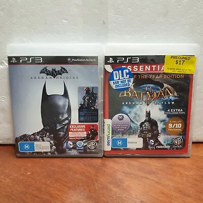 PS3 DC Batman Arkham Asylum And Arkham Origins Bundle Sony Playstation 3 Game • $19