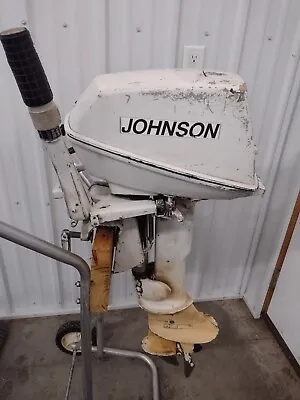 Johnson 6 HP SS Tiller Outboard Motor Boat Engine 4 5 7.5 8 9.9 10  Manual Start • $425.95