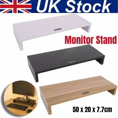 1/2 Tier Computer Desktop Monitor Stand Laptop TV Display Screen Riser Shelf New • £12.89