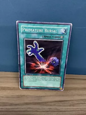 Premature Burial Yugioh Trading Card SD7-EN018 1st Edition Spell Card LP • £0.99