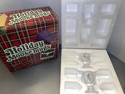 Holiday Moose Mugs Shot Glass Set Of 2 NEW In Box! • $27.30