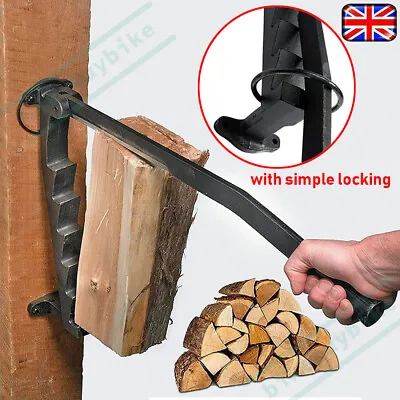 Wall Mounted Wooden Kindling Splitter High Carbon Steel Manual Fire Wood Cutter • £50