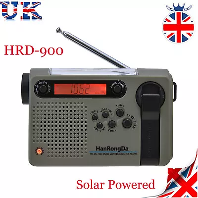 £19.99 • Buy Outdoor Emergency Radio AM FM SW Solar Powered Hand Crank Radio LED Flashlight