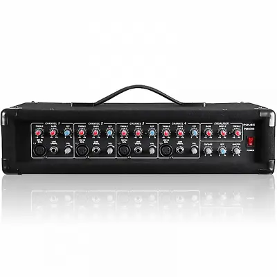 Pulse PMH200 4 Channel 200W 2 X 100W Mono Mixer PA Speaker Amplifier Amp Head • £129.99