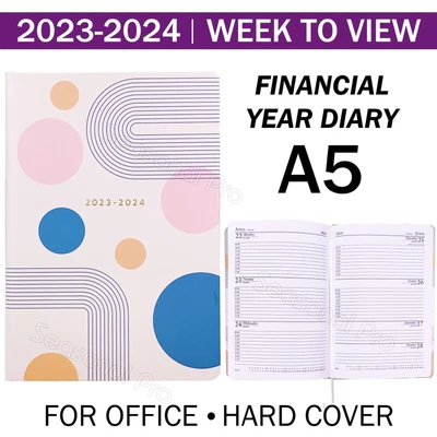 $13.95 • Buy 2023 2024 Financial Year Diary Week To View A5 Hard Cover WTV Planner Organiser