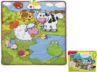 Chicco Singing Animals Play Mat Animal Sounds Music Baby Newborn Infant Toy GIFT • £12.99