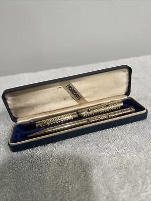 Nice Vintage Morrison's 14k Gold Filled Set Fountain Pen And Mechanical Pencil • $64.75