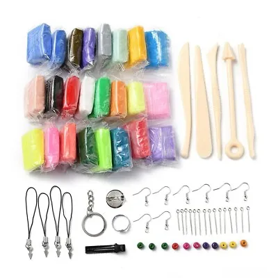 £13.99 • Buy Polymer Clay Jewellery Making Kit - 24 Colours, Findings, And Tools - P00536