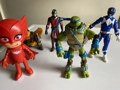 $22.30 • Buy Action Figures Toy Bundle TMNT, Power Ranger, Ant Man, Transformers, PJ Masks