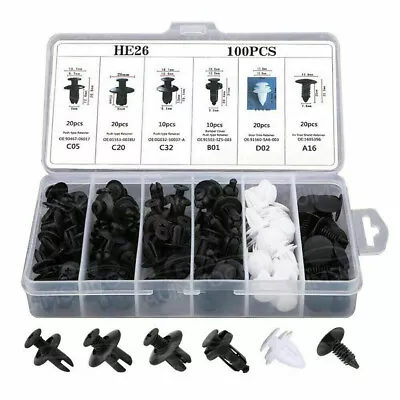 $12.57 • Buy Accessories Clip Trim Car Push Pin Rivet Bumper Door Panel Retainer Fastener Kit