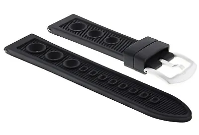 18mm Silicone Rubber Watch Strap Diver Band For U-boat Watch Black • $19.95