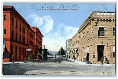 C1910 View Central Avenue Exterior Building Medford Oregon OR Vintage Postcard • $14.98