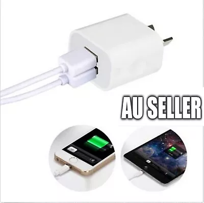 $6.90 • Buy USB Wall Charger Power Adapter For Iphone7/8/9 Plus/10/ipad/Samsung AU Plug