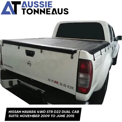 Bunji Tonneau Cover Fits Nissan Navara Dual Cab 4WD STR D22 (2009 - June 15) • $190.42