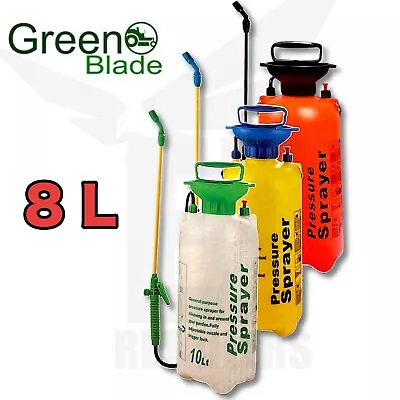 8l Garden Pressure Sprayer – Portable Hand Pump Chemical Weed Spray Bottle Uk • £12.99