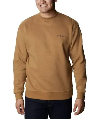 Columbia Mens Hart Mountain II Crewneck Fleece Sweatshirt Delta Brown  XLT TALL • $31.99