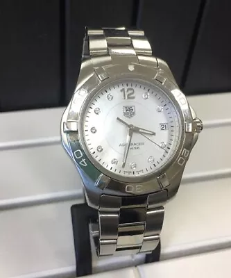 TAG HEUER2000 Aquaracer Quartz Diamond Men's Watch WAF1115 • $1200