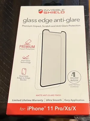$6.99 • Buy ZAGG Invisible Shield Glass Anti-Glare Screen Protector IPhone 11 Pro /Xs/X 5.8 