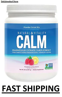Natural Vitality Calm Magnesium Citrate Powder 20 Ounces - NEW FRESH • $35.90
