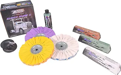 Aluminum Polishing Kit W/Buffing Pads And Compound For Big Rigs Aluminum Wheels • $142.16