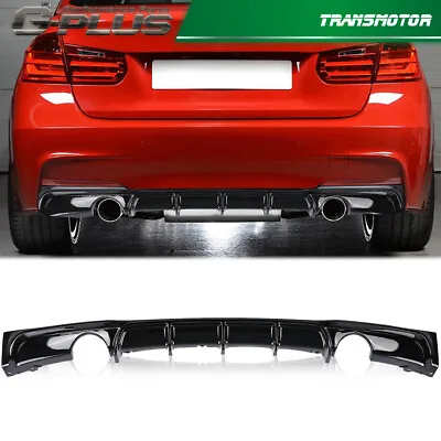 Lower Rear Bumper Diffuser Lip Fit For BMW F30 3 Series M Sport Sedan 2012-2018  • $48.39