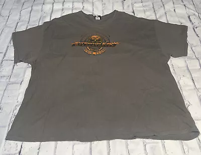 Harley Davidson T-Shirt Mens Size 3XL Gray Skull Screaming Eagle Double Sided • $15