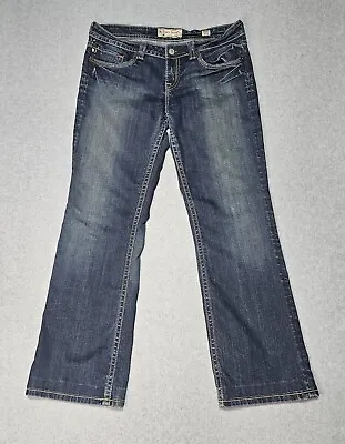 MEK DENIM Jeans Womens 34x34(31) Henderson Bootcut Dark Wash Blue Denim Low Rise • $22.88