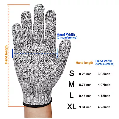 1 Pair Metal Mesh Butcher Anti-cut Glove Stab Resistant Safety Gloves Kitchen  • $6.75