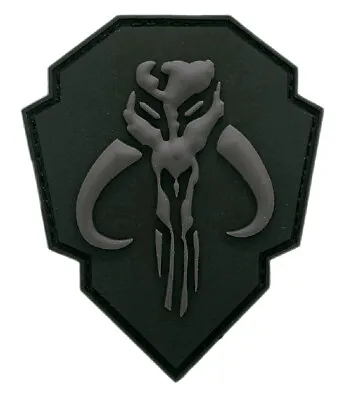 Mandalorian Bantha Skull Mercenary Mythosaur Shield Patch [3D-PVC RUBBER -SZ2] • $7.99