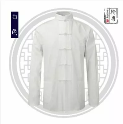 Men's Kung Fu Chinese Tang Suit Cotton Traditional Coat Clothing Tai Chi Uniform • £24.26