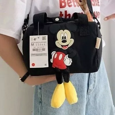 AUTHENTIC BLACK .Mickey Mouse Nylon Shoulder/Hand Bag  • $15.50