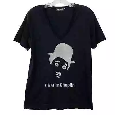 JEANPERRIE Tshirt Womens Small Charlie Chaplin Felt  • £23.99