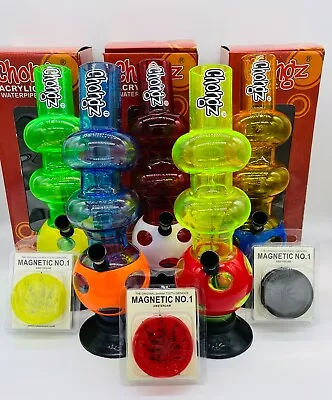 Chongz Acrylic Bubble 30cm Smoking Waterpipe Bong Ice Pinch FREE No 1 Grinder! • £22.99