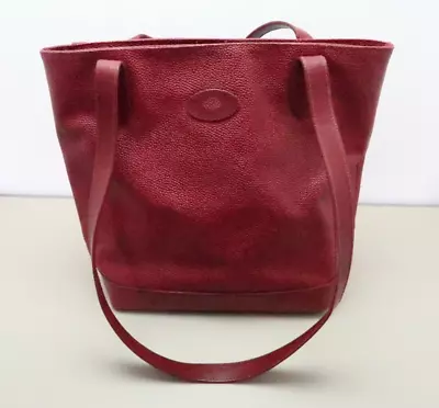 Mulberry Red Leather Tote Bag • £50