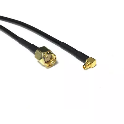 RP SMA Male Plug To MMCX Male Right Angle RF Cable RG174 20cm For Wireless Card • $2.63