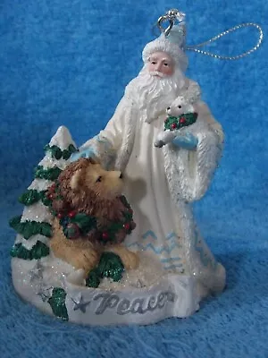 San Francisco Music Box Co Marjorie Sarnat Peace Santa Christmas Ornament • $24.99