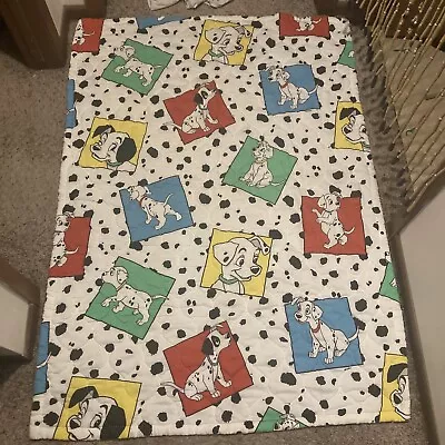 Vintage Disney Baby Blanket Quilt 101 Dalmatians Comforter 56x40” Baby Dreams • $22