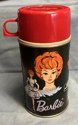 1965 Barbie Thermos Bottle W Midge Skipper For Lunch Box Shiny Bottom Nice Cond • $9.99