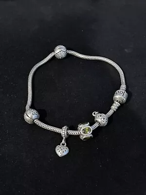 Genuine Pandora Silver Bracelet With Charms • $129.95