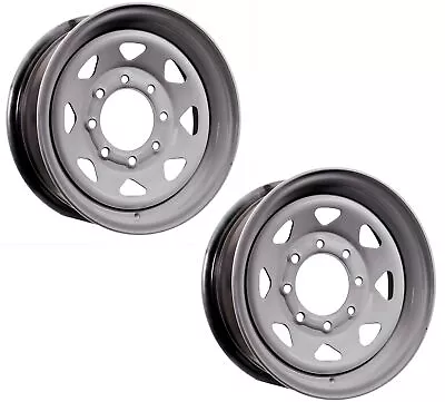 2-Pack Trailer Wheel Silver Rims 16 X 6 Spoke Style 8 Lug On 6.5 In. • $151.97