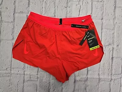 Nike Mens AeroSwift Shorts 2' Lined Orange Volt Drifit ADV SMALL  • $49.99