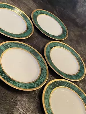 Faberge Imperial Court Malachite Plate Set Of 5 • $117.90