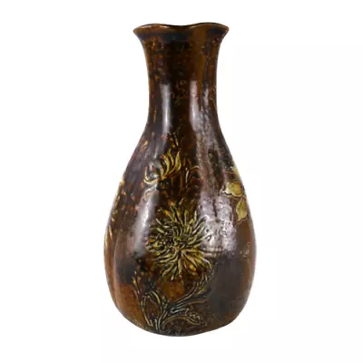 Martin Brothers Stoneware Salt Glazed  Vase With  Floral Decoration 1895 • £4750