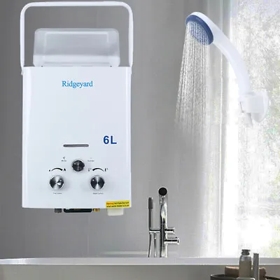 $78.47 • Buy 6L Portable Tankless Hot Water Heater Camper Propane Gas LPG Outdoor Boiler