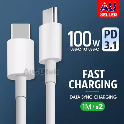 2x Type C To USB-C Cable Charge Charging Data Fast Charger For IPhone 15 Samsung • $8.70