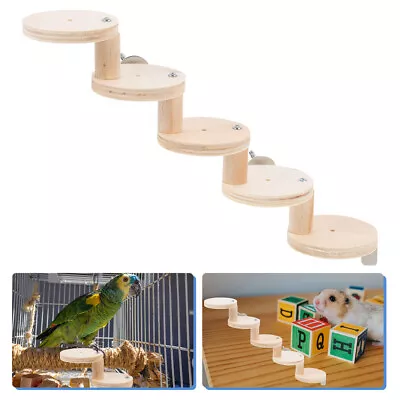 £7.69 • Buy  Hamster Platform Parrot Springboard Climbing Ladder Climbing Natural Wood Steps