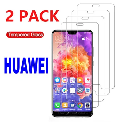 2 Pack Glass Tempered Film For Huawei P40 Pro P30 Lite P20 Screen Protector • £3.34