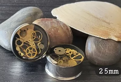 25 Mm (1 ) Steampunk Ear Gauges Plugs  SKU: Bag 1 • $12