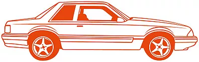 Fox Body Ford Mustang Side View Vinyl Decal Your Color Choice Sticker • $6.39