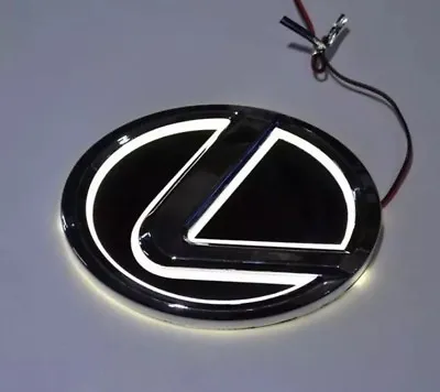 $33.95 • Buy Lexus White LED Emblems Logo 125mm  LS270 RX450h CT200 EX250 IS250 IS350 ISF
